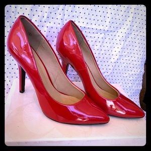 Red Patent Pumps